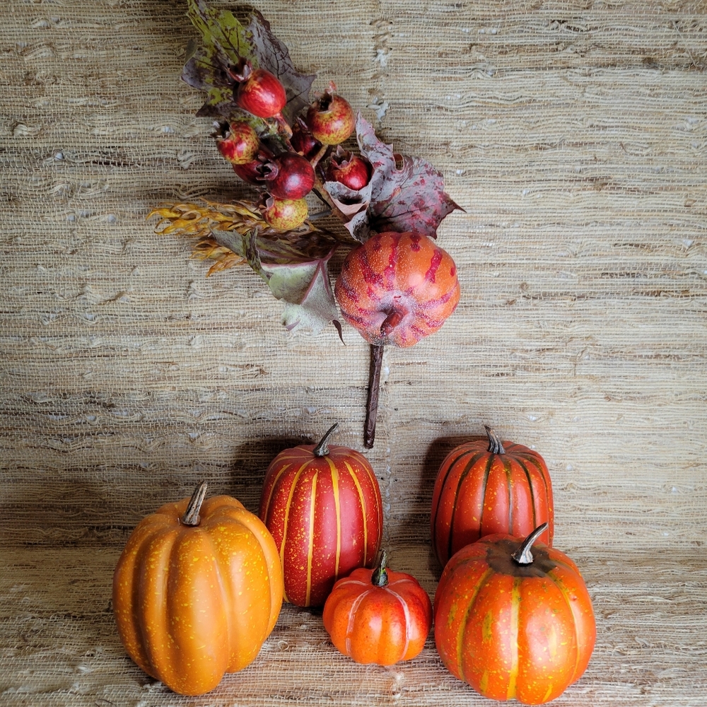 Fall pumpkins, Artificial Pumpkins, Fall wreath attachment